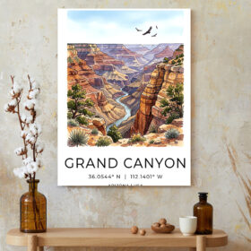 Canyon Serenity Landscape Canvas Print – Desert Nature Wall Art