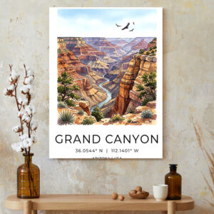 Canyon Serenity Landscape Canvas Print - Desert Nature Wall Art