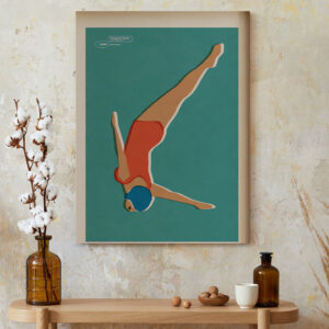 La Piscine Pool Scene Canvas Art - Minimalist Summer Vibe Decor
