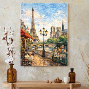 Matin à Paris Morning City Scene Canvas - French Sunlight Wall Art