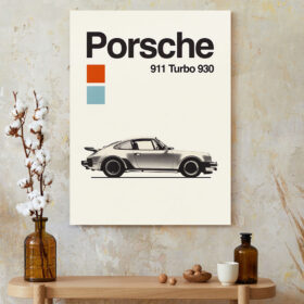 Porsche 911 Sportscar Canvas Print – Modern Classic Car Wall Art