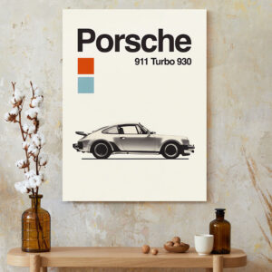 Porsche 911 Sportscar Canvas Print - Modern Classic Car Wall Art