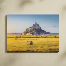 Rustic French Village Canvas Print – Countryside Landscape Wall Decor