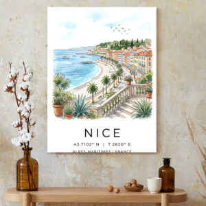 Serenity by the Sea Coast Canvas Print - Peaceful Ocean View Art