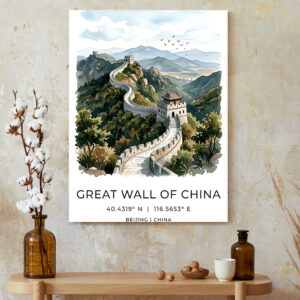 The Great Wall of China Canvas Print - Landmark Photography Wall Art