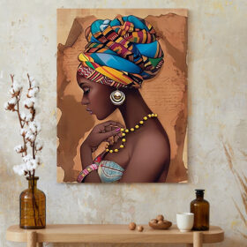 The Beautiful African Woman Portrait Canvas – Cultural Wall Decor