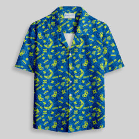 Game on Yellow Gamepad Pocket Hawaiian Shirt