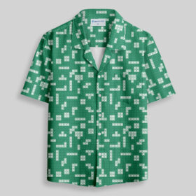 Retro Russian Games Green Pocket Hawaiian Shirt