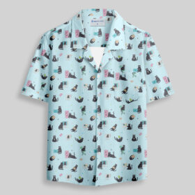 Working Cat Pocket Hawaiian Shirt