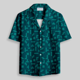 Retro Russian Games Blue Pocket Hawaiian Shirt