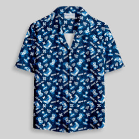 Game on Blue Gamepad Pocket Hawaiian Shirt