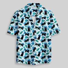 Pixel Cat Pocket Hawaiian Shirt