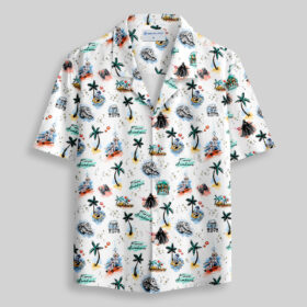 Scifi Hawaiian Scene Funny Pocket Hawaiian Shirt