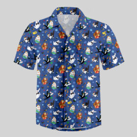 Feline Fantasy Game Pocket Hawaiian Shirt