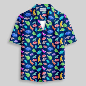 Sour Gummy Dinosaurs Pocket Hawaiian Shirt