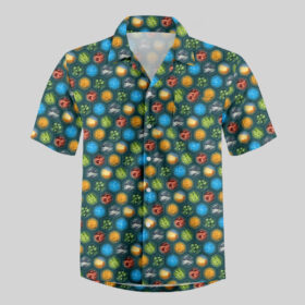 Board Games Full Print Green Pocket Hawaiian Shirt