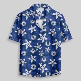 Rebel and Empire Blue Pocket Hawaiian Shirt