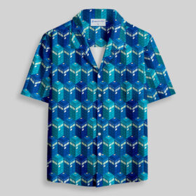 Blue Phone Booth Pocket Hawaiian Shirt