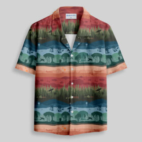 Scifi Woods Silhouette Pocket Hawaiian Shirt