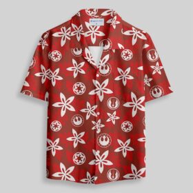 Rebel and Empire Red Pocket Hawaiian Shirt