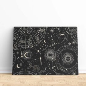Mystic Astrology Zodiac Signs Universe Canvas Art