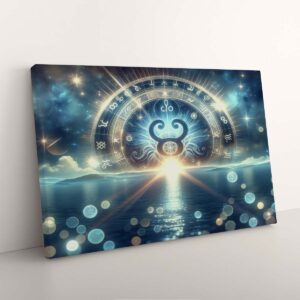 Alternative view of Cancer Astrology Zodiac Sign Ethereal Canvas Print