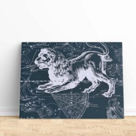 Artistic Leo Astrology Constellation Canvas Print