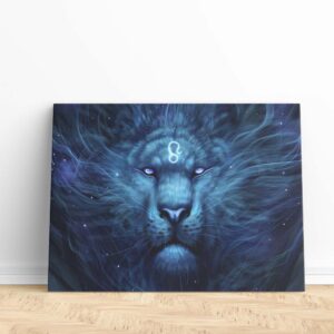 Majestic Leo Zodiac Sign Artistic Canvas Print