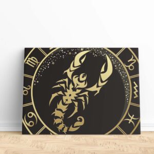 Scorpio Zodiac Sign Deep Cosmos Canvas Art Print