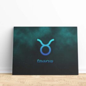 Taurus Zodiac Sign Celestial Landscape Canvas Print