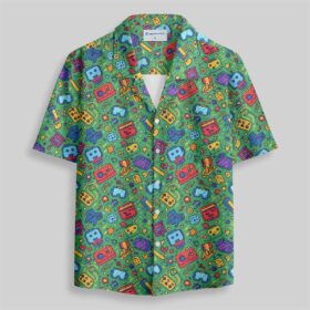 Retro Gaming Fiesta Pocket Hawaiian Shirt