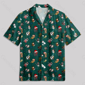 Christmas Light Sword Cat 2 Pocket Hawaiian Shirt
