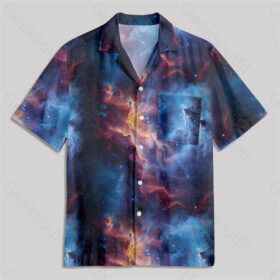 Cosmic Nebula Pocket Hawaiian Shirt