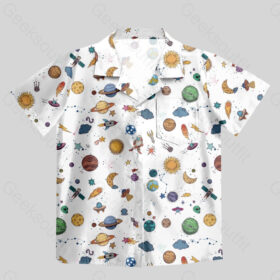 Funny Outer Space Pocket Hawaiian Shirt