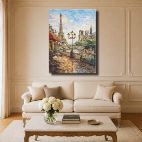 Abstract Canvas Art – Under the Paris Sky