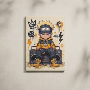 Alternative view of Naruto Canvas Art - Chibi Naruto Hip-Hop Boombox