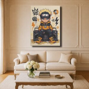 Naruto Canvas Art - Chibi Naruto Hip-Hop Boombox