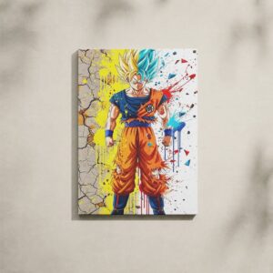 Alternative view of Dragon Ball Canvas Art - Super Saiyan Blue Giclée Painting