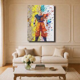 Dragon Ball Canvas Art – Super Saiyan Blue Giclée Painting