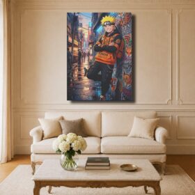 Naruto Canvas Art – Naruto Streetwear Hoodie Neon City