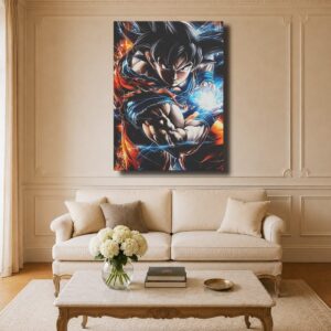 Dragon Ball Canvas Art - Goku Ultra Instinct Blue Aura