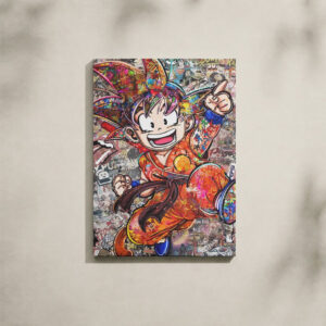 Alternative view of Dragon Ball Canvas Art - Kid Goku Pop Art Collage