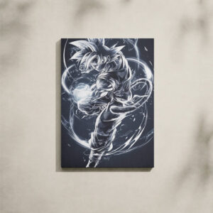 Alternative view of Dragon Ball Canvas Art - Goku Ultra Instinct Black & White Sketch