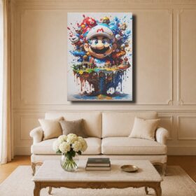 Mario Canvas Art – Super Mario Floating Island 3D