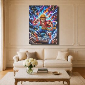 Luffy Canvas Art – Gear 2 Flaming Fists