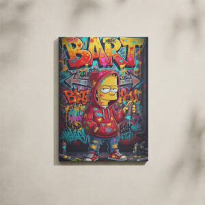 Alternative view of Cartoon Canvas Art - Bart Simpson Graffiti Street Art