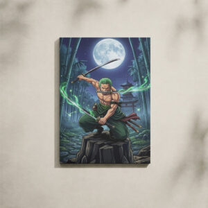 Alternative view of Zoro Canvas Art - Three Katanas, Pagoda & Bamboo Forest