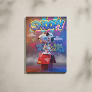 Alternative view of Cartoon Canvas Art - 3D Snoopy Figurine with Neon Glasses