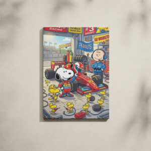 Alternative view of Cartoon Canvas Art - Snoopy F1 Pit Stop & Charlie Brown