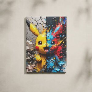 Alternative view of Pokémon Canvas Art - Vibrant Pikachu Art